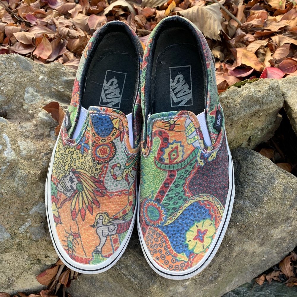 Vans Multicolor Slip-on Skate Shoe, Men’s size 6.5, Women’s size 8